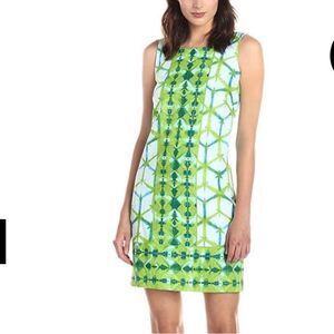 Just Taylor Jewel Printed Sheath Dress Sz 10